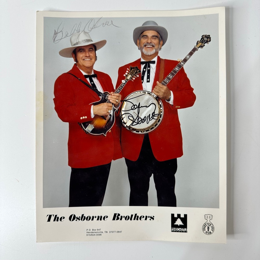 Vintage The Osborne Brothers Autographed Promo Photo Pinecastle Grand Ole Opry